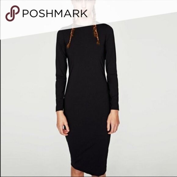 ZARA Bodycon Midi Dress - Picture 2 of 9